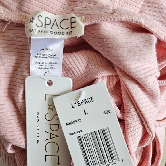 New L*Space Mara Cutout Midi Dress in Rose Quartz NWT Large - Picture 13 of 14